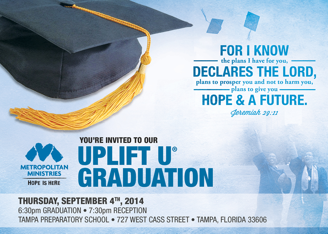 Uplift U graduation invitation